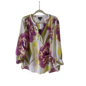 Worthington Wonder Floral blouse sz 1X NWT